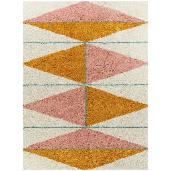 BALTA Levine Burnt Orange 8 ft. x 10 ft. Geometric Shag Area Rug