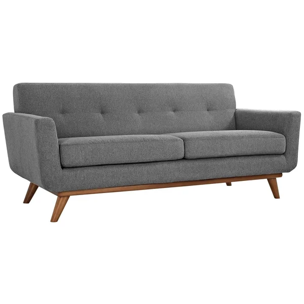 Modway Engage Expectation Gray Upholstered Loveseat