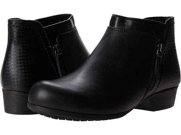 Rockport Works Carly Alloy Toe Work Bootie 12 Women's Black Shoe