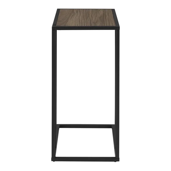 20x22 Modern Two-Tone C Side Table with Metal and Wood Mocha - Saracina Home