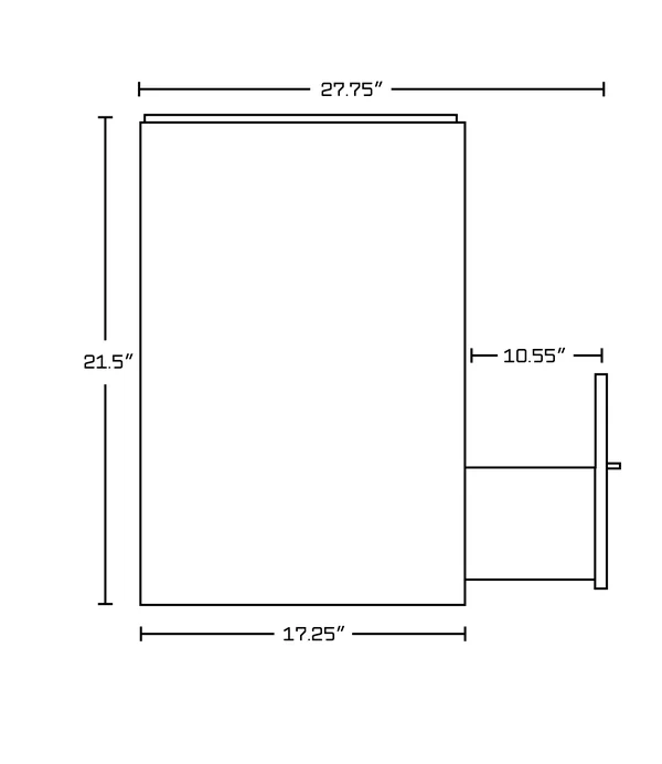 American Imaginations AI-18607 23.75-in. W Floor Mount White Vanity Set for 1 Hole Drilling