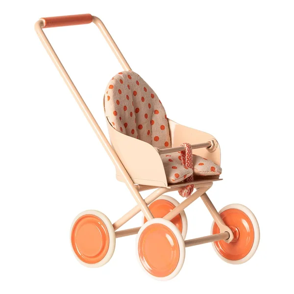 Maileg Micro Stroller Toy Soft Coral