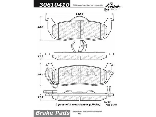 Centric (306.10410) Fleet Brake Pad