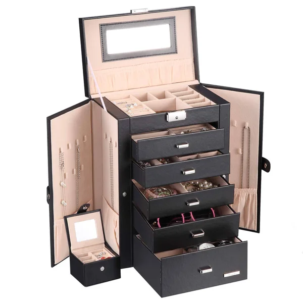 Homde 2 in 1 Huge Jewelry Box/organizer/case with Small Travel Case - Gift for or