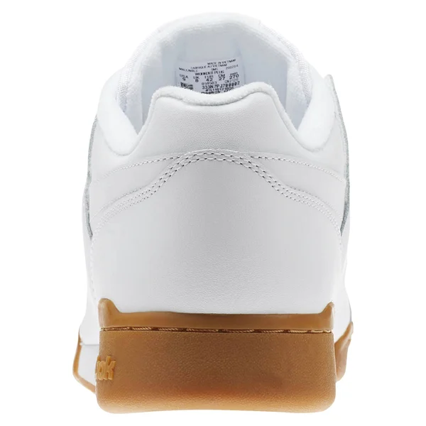 Reebok Men Workout Plus Sneaker - White/Carbon/Classic Red, 6
