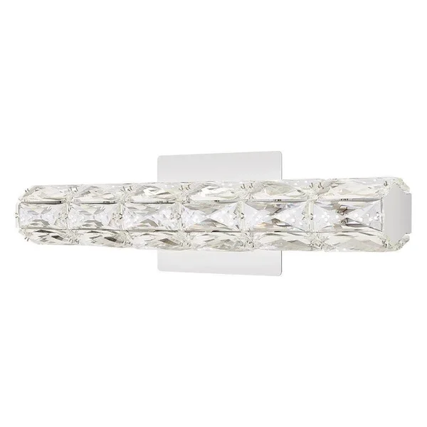 Keighley 18 in. Chrome LED Crystal Vanity Light Bar