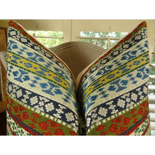 Plutus Fun Stripes Handmade Throw Pillow