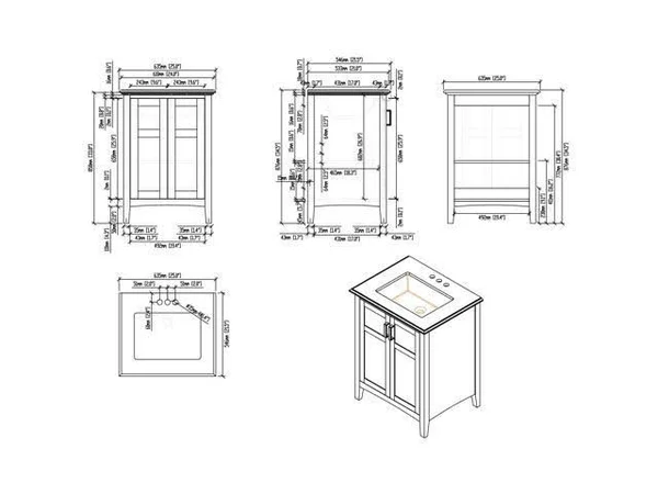 Simpli Home Winston 24 inch Bath Vanity in Soft White with White Quartz Marble Top