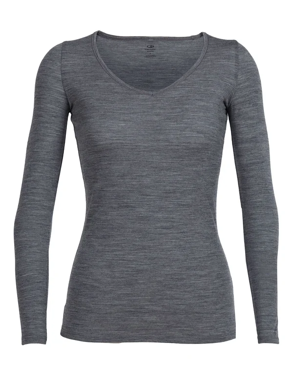 Icebreaker Siren Sweetheart Long-Sleeve Top - Women's Gritstone Heather - L