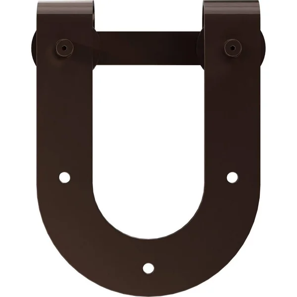 Premium Horseshoe Roller Hanger w/ Bolts for Barn Door for 2 1/4x22 Doors, Rustic Brown