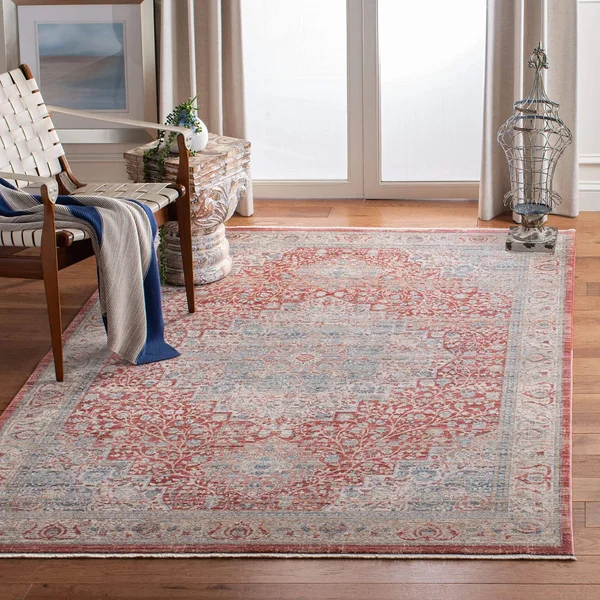 Safavieh Kenitra 600 Rug Collection KRA672R - Red, Blue - 3& x 5&
