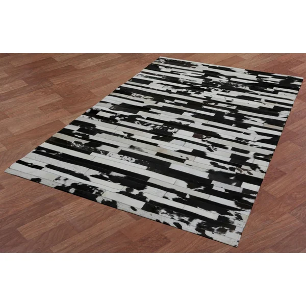 Matador Leather Hair-On Hide Rug - 5& x 8&, Dark Brown