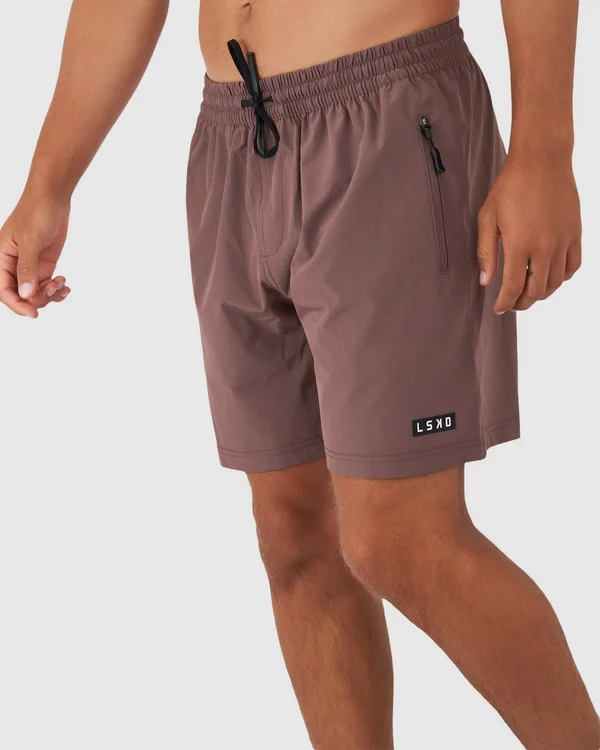 LSKD Mens Rep Short - Peppercorn, Casual Walkshorts, Size 36