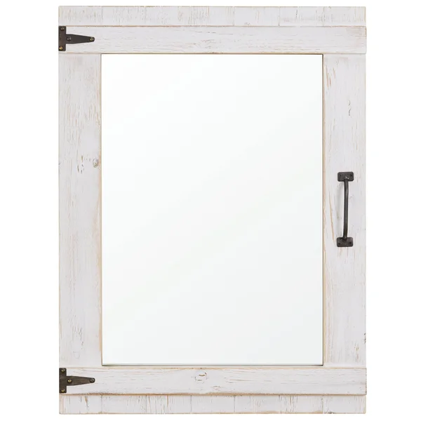 FirsTime & Co. Weathered Barn Accent Wall Mirror 32x22 x 24x22 Rustic Gray