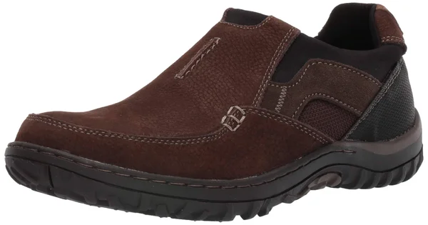 Men's Nunn Bush Quest Moc Toe Slip On - Size: 14, Brown