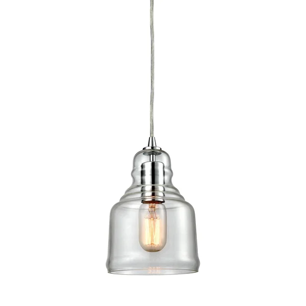 Elk Lighting 60052-1 Menlow Park 1 Light Pendant in Polished Chrome