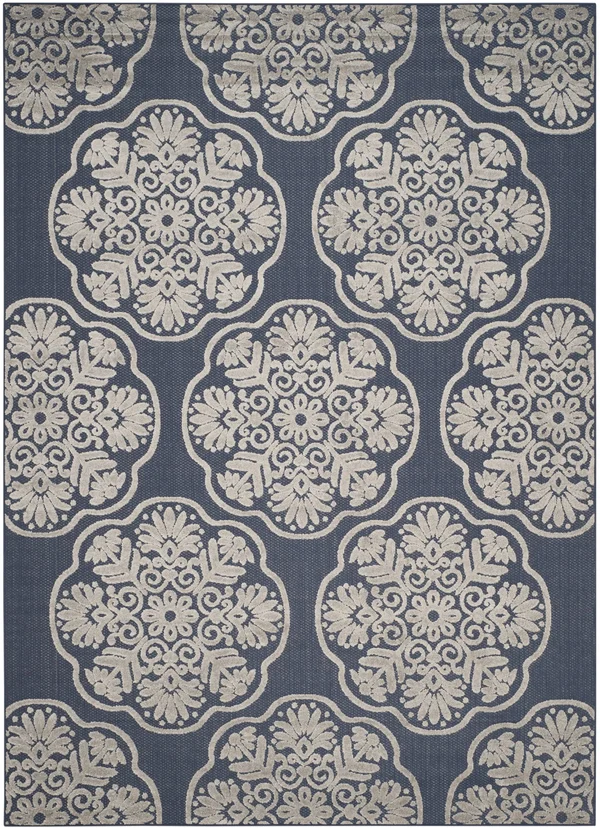 Safavieh Cottage COT911A Navy, Creme Rug 2&3x22 x 8& Runner