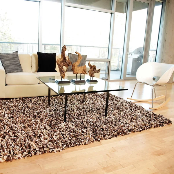 Anji Mountain 5& x 8& Creme Paper Shag Rug