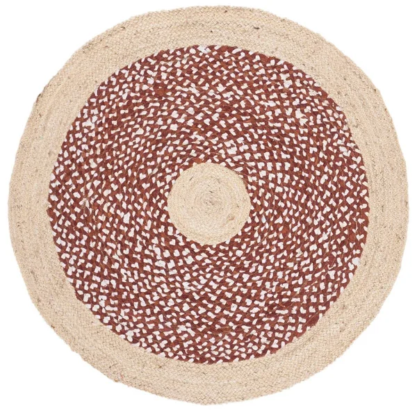 Safavieh Cape Cod 210 Area Rug - Rust, Natural, 4& x 4& Round