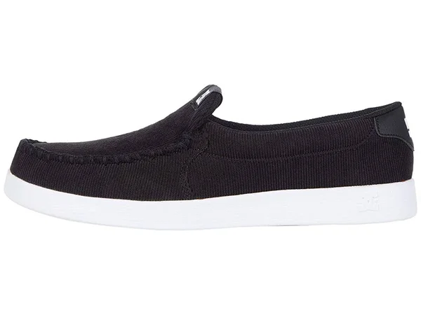 DC Mens Villain 2 Slip on Loafers - Black/Black/White, 8