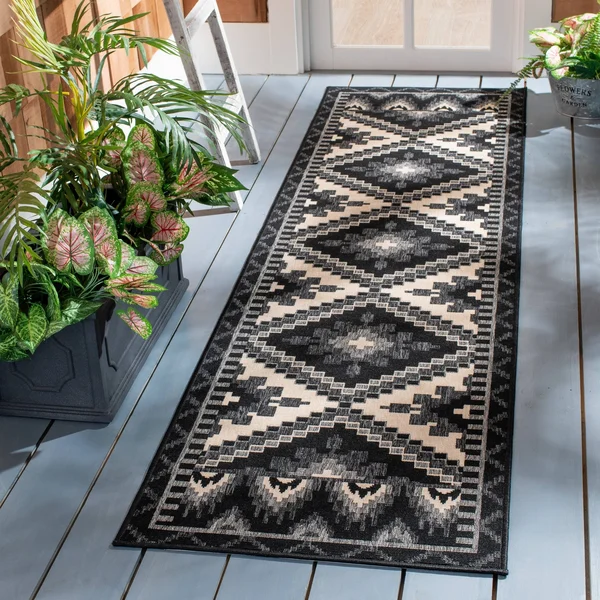 Safavieh Veranda VER096-0742 6&7x22 x 9&6x22 Green - Terracotta Area Rug