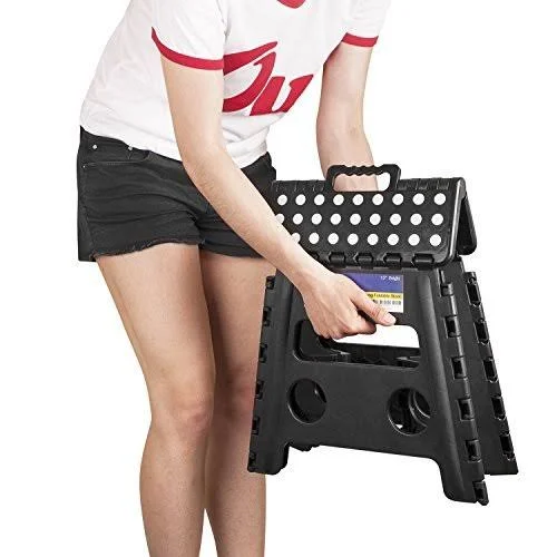 ImiKas Folding Step Stool - 13 inch Height Premium Heavy Duty Foldable Stool for Kids & Adults - Kitchen Garden Bathroom Step