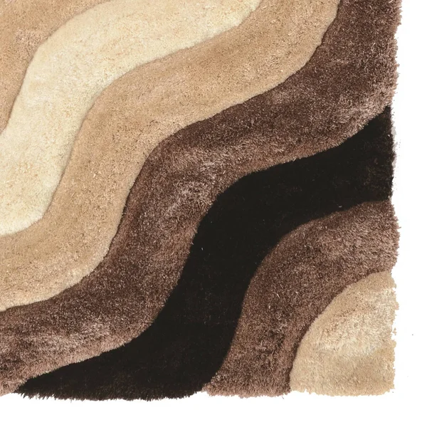 Linon Links Wave Shag Rug - Brown, 8x10 ft