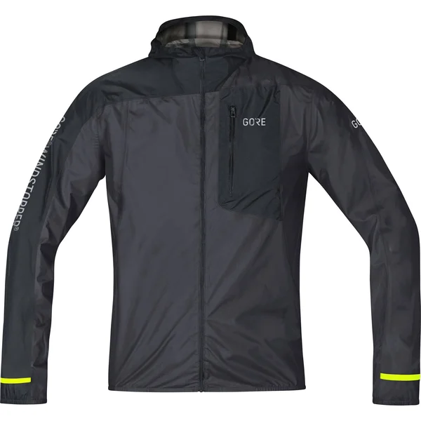 Gore Wear R7 Gore Windstopper Light Hooded Jacket - Men's Terra Grey/Black - L