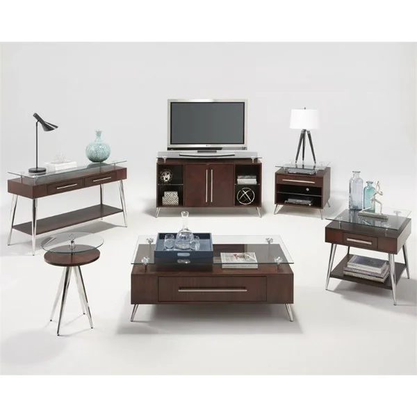 Progressive Furniture Studio City Dark Mozambique Rectangular End Table