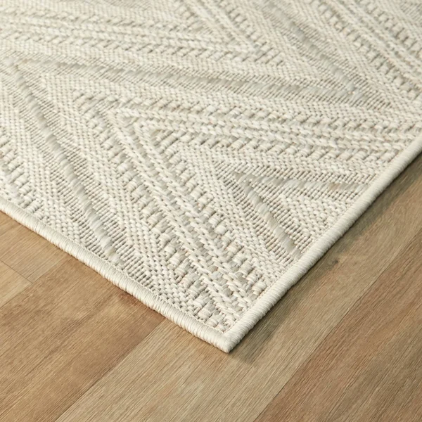 BALTA US Kava Charcoal 5 ft. x 7 ft. Chevron Flatweave Indoor/Outdoor Area Rug - Grey