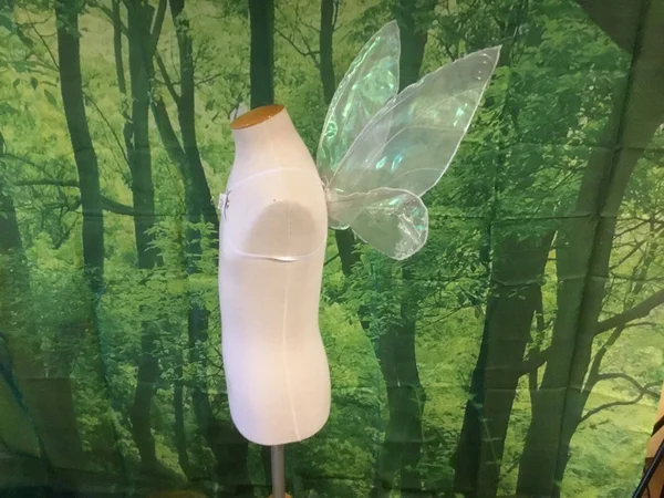 Fairy Wings, Tinkerbell Style, White, Iridescent, Small, Children Size