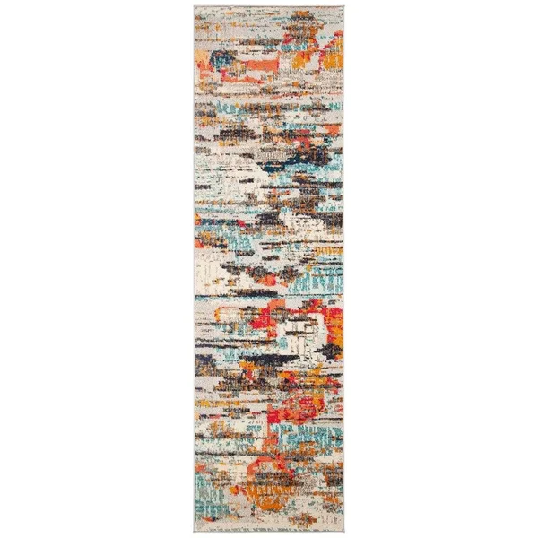 Safavieh Madison 400 Rug Collection MAD419F - Grey - Turquoise - 8& x 10&