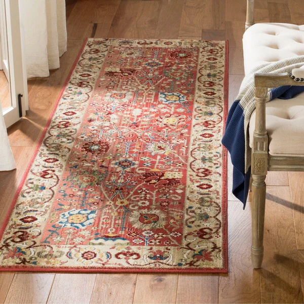 Safavieh Kashan KSN305L 3&3x22 x 4&10x22 Red - Ivory Area Rug
