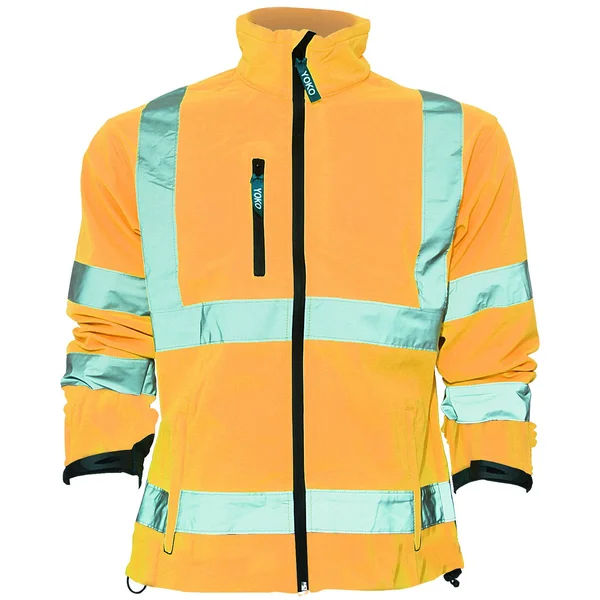 Yoko Mens Hi-Vis Sofshell Jacket, 3XL, Hi Vis Orange