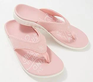Spenco Orthotic Thong Sandals - Yumi Inspire - Size 11 Wide, Blush