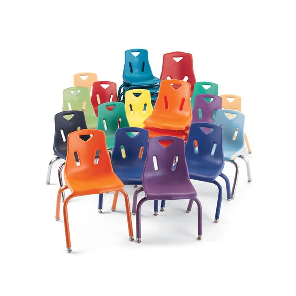 Berries Stacking Chair with Chrome-Plated Legs - 10x22 HT - Orange