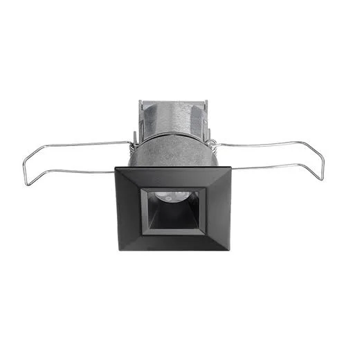 Juno MD1LG2 Sq 03LM 40K 80CRI fl Bl Recessed Lighting 2-1/4x22 Mini LED Square Downlight 4100K Flood Beam Spread, Black Finish