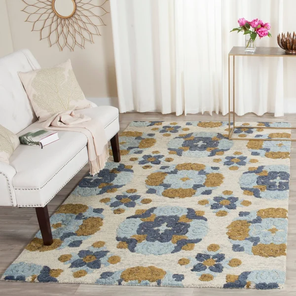 Safavieh 2&-3x22 x 8& Blossom BLM403B Blue Multi Rug