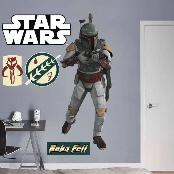 Fathead Boba Fett- X-Large Officially Licensed Star Wars Removable Wall Decal - Size XL