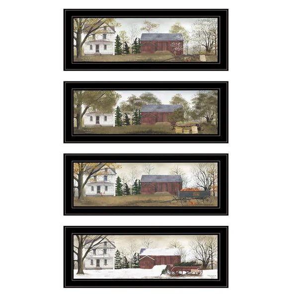 Season's Collection 4-Piece Vignette by Billy Jacobs - Black Frame