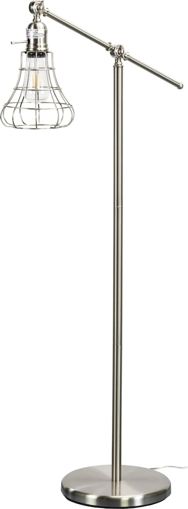 Southern Enterprises Trayden Brushed Nickel Floor Lamp