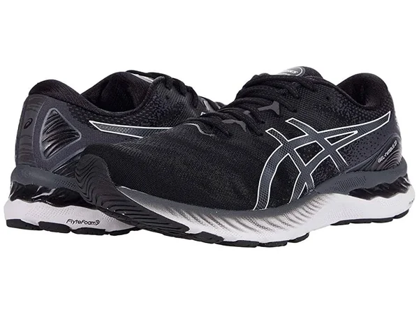 Asics Men's Nimbus 23 - Black - White - 9 - 2E