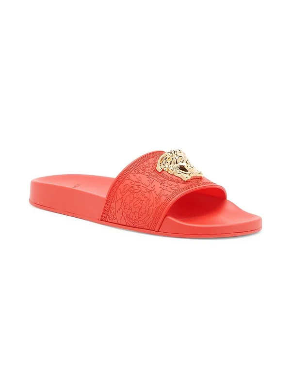 Versace Women's Palazzo Pool Slides - Bright Green - Size 6.5 Sandals