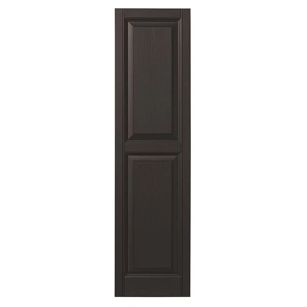 Ply Gem 15 in. x 55 in. Raised Panel Polypropylene Shutter Pair in Brown
