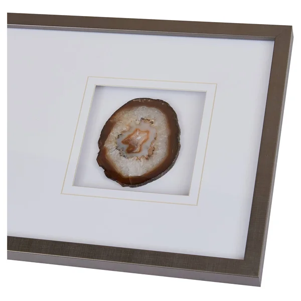 Madison Park Natural Agate Stone Framed Graphic (Natural)