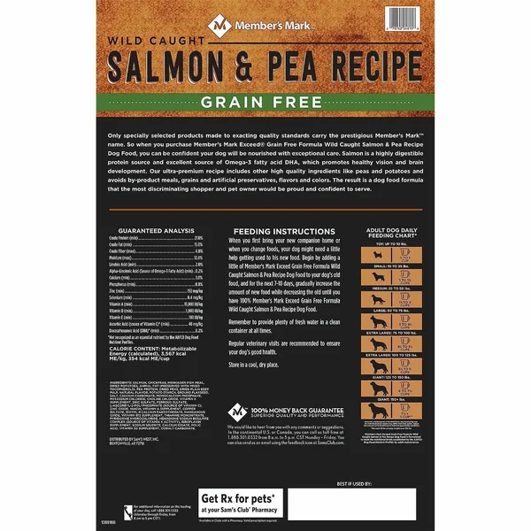 Exceed Grain-Free Dry Dog Food - Wild-Caught Salmon & Peas (30 lbs.)