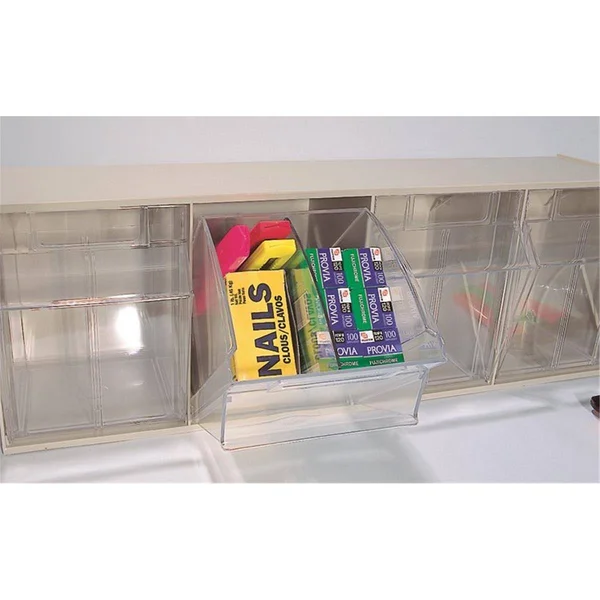 Quantum Storage Tip-Out Bin System - Beige, 6.62x22 L x 23.62x22 W x 8.12x22 H