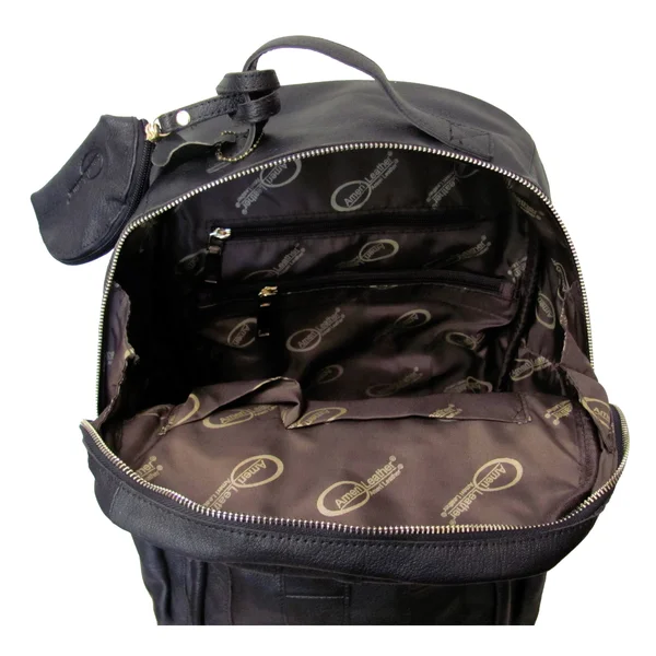 Amerileather Xanadu Black Leather Backpack
