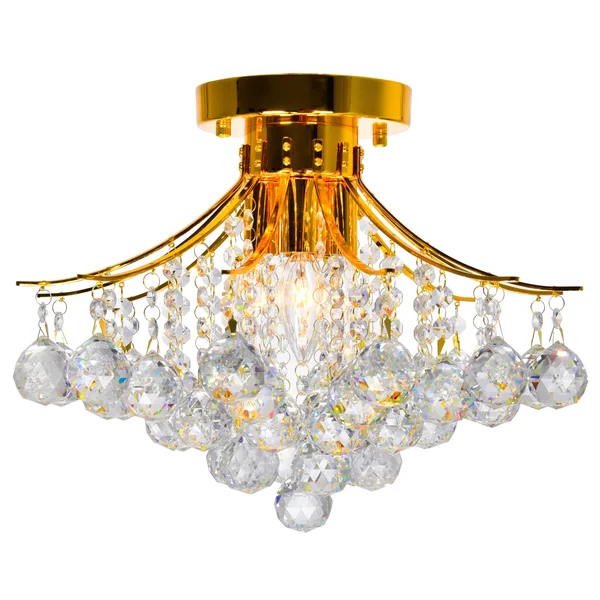 CWI Lighting Princess 4-Light Gold Flush Mount