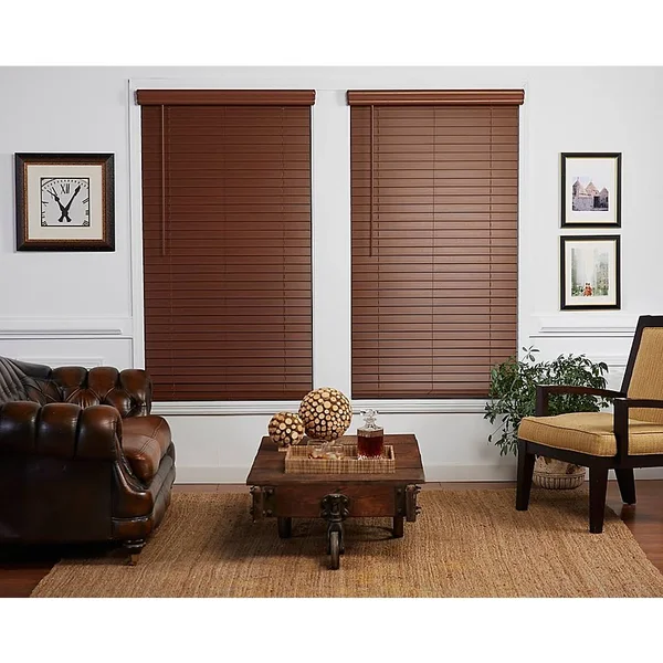 St. Charles Room Darkening 31x22 x 64x22 Cordless Faux Wood Blind in Dark Oak